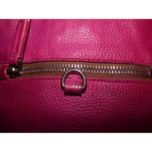 Prada RETRO Hot Pink Leather XL Hobo Satchel Shoulder Bag - Picture 6 of 9